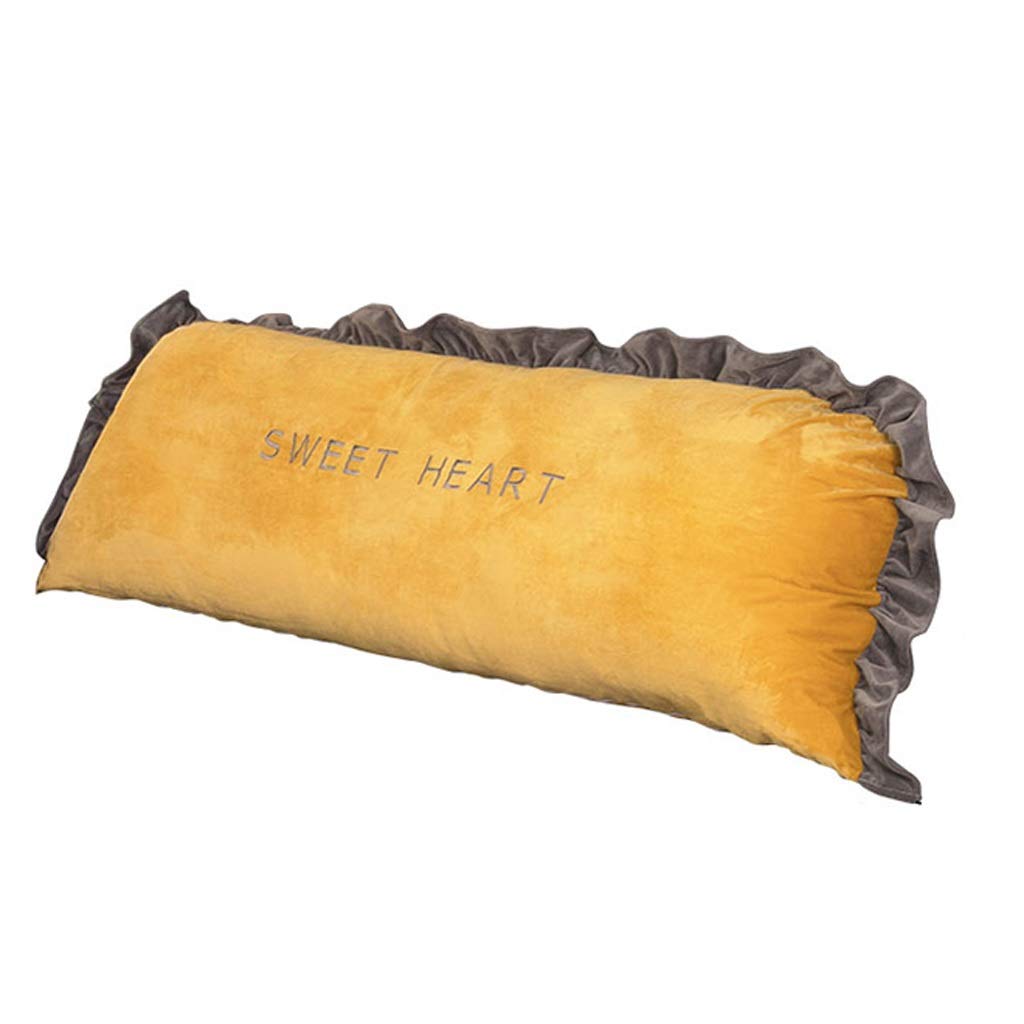 Soft Detachable Embroidery Headboard Cushion - Lumbar Support Pillow for Bed, Sofa & Reading - Waist Protection, Baby Cashmere Cover, Triangular Shape - Perfect for Bedroom, Nursery & Living Room