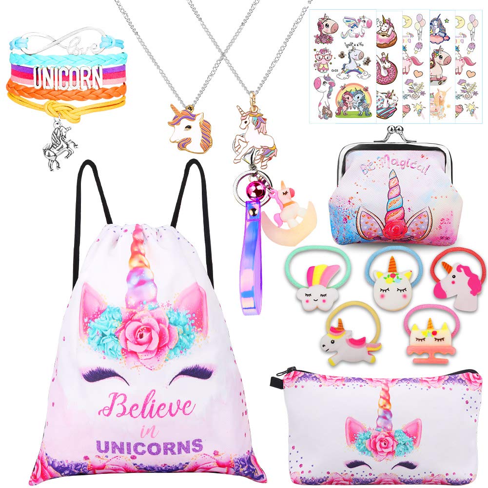 Magical Unicorn Gifts for Girls - 8-Piece Set with Cute Unicorn Backpack, Perfect for Birthday Party Decorations & Teen Girl Presents | Great for Birthday Parties, Sleepovers & School Accessories