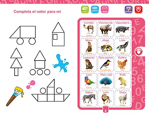 Montessori Baby Books & Sensory Toys - Bilingual English/Spanish for 1-3 Year Olds | Perfect Learning Gift for Toddlers' Birthday