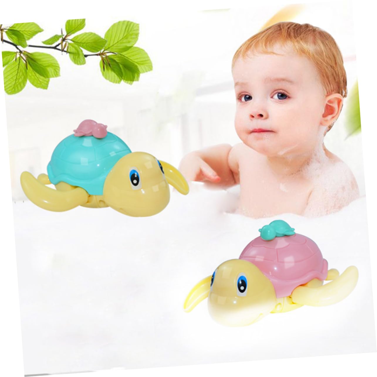 TOYANDONA 4-Piece Wind-Up Bath Toys Set - Fun Clockwork Swimming Animals for Kids Bath Time & Pool Play - Perfect Water Play Toys for Toddlers & Infants