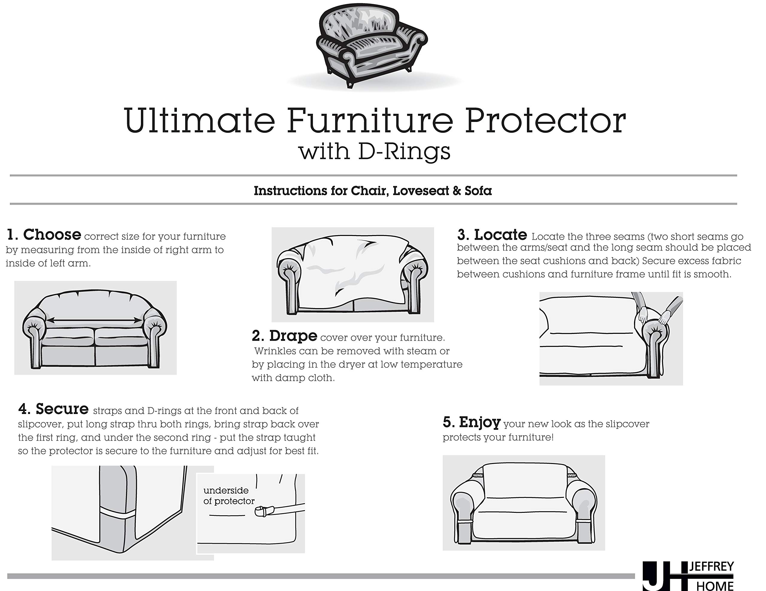 Premium Microfiber Furniture Protector for Chairs - Burgundy Red - Scratch & Stain Resistant - Perfect for Dining Room, Office, and Living Room Furniture Protection