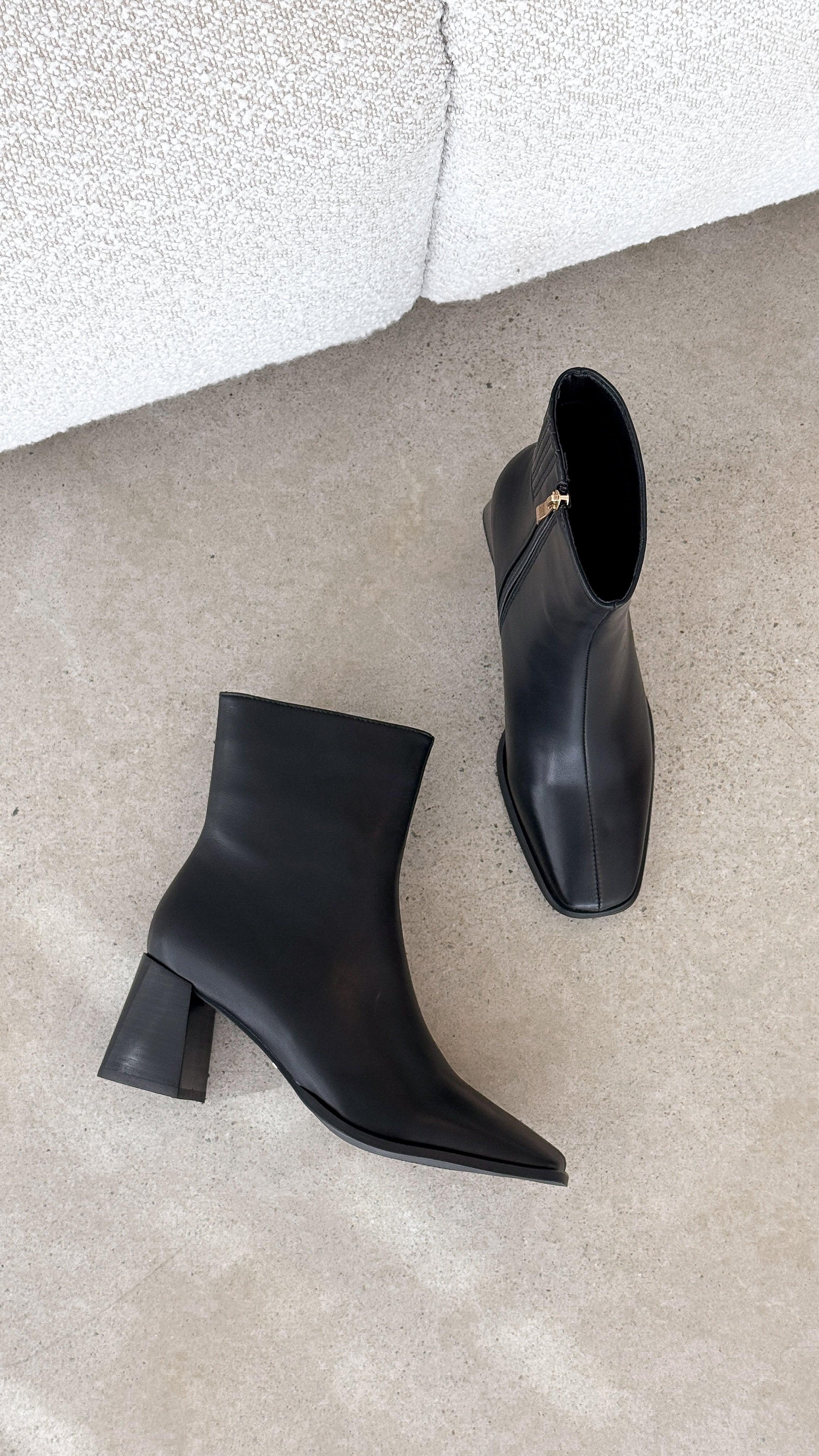 Alania Black Leather Ankle Boots for Women - Stylish & Comfortable Footwear for Casual Outings & Office Wear