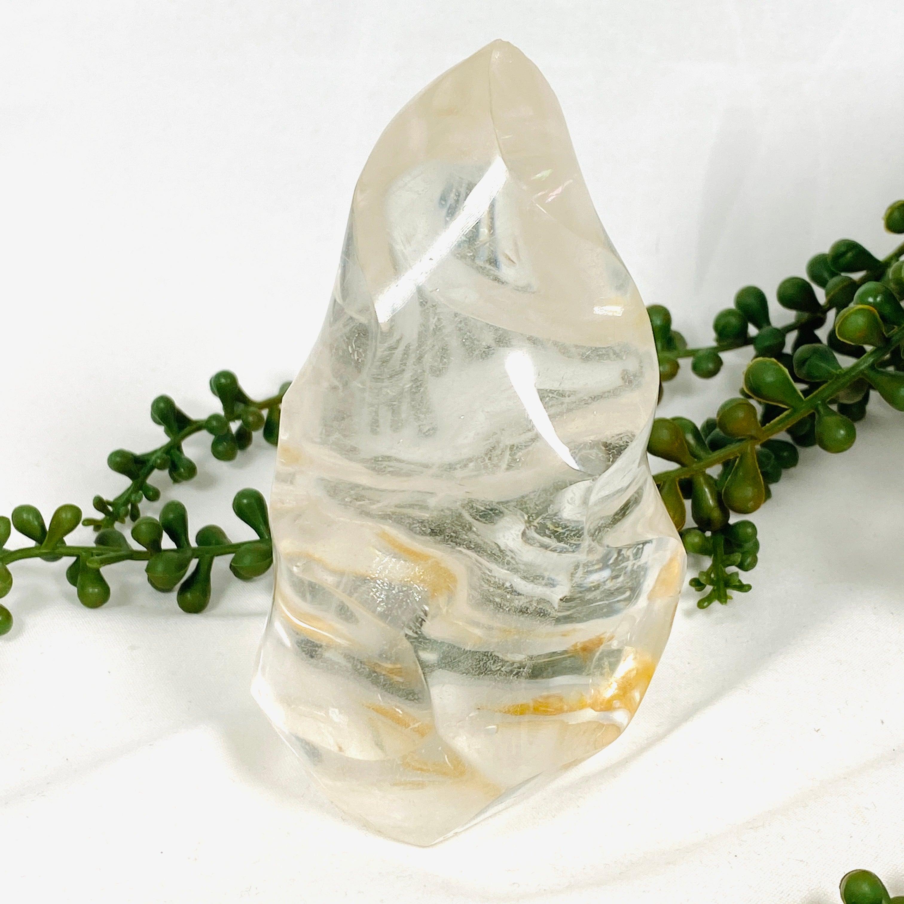 Natural Clear Hematoid Quartz Flame Points - Healing Crystal for Meditation, Energy Work & Home Decor | CR3666