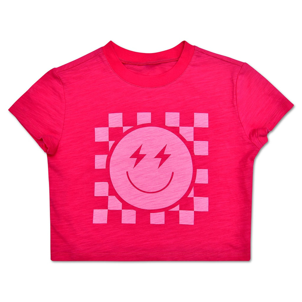 Icream Smile Check Boxy Tee - Oversized Graphic T-Shirt for Women | Trendy Streetwear & Casual Outfit | Perfect for Daily Wear, Parties, and Social Media Photos