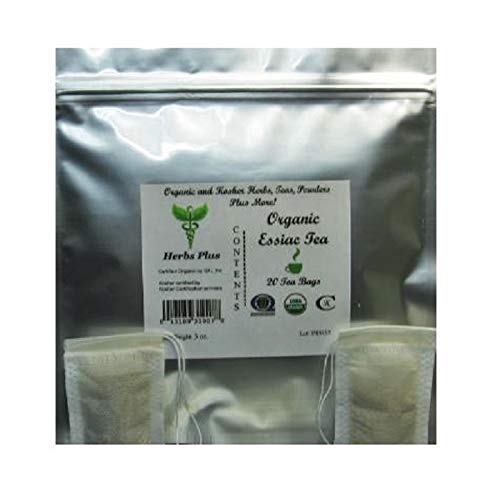 Organic Essiac Tea Bags with 25% Sheep Sorrel Root - USDA Certified Herbal Detox Tea (20 Count) - Immune Support & Natural Cleansing for Daily Wellness