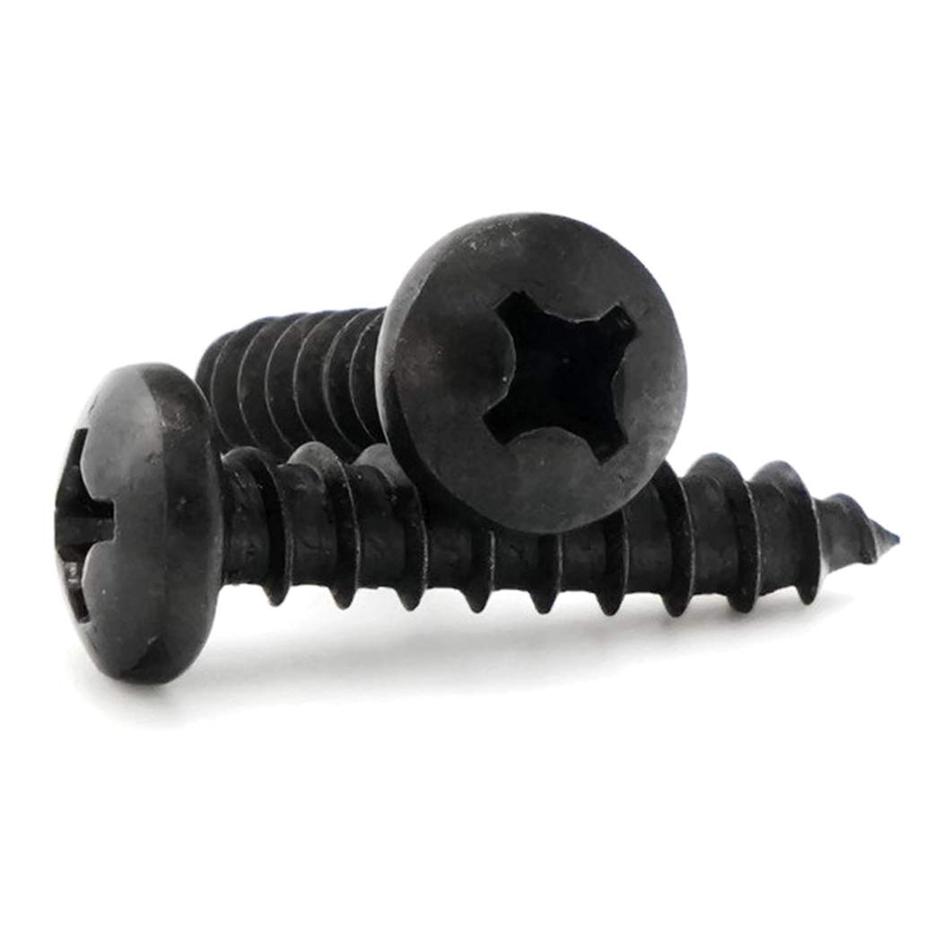 Phillips Pan Head SMS Black Oxide 18-8 Stainless Steel Screws - #8 x 3/8