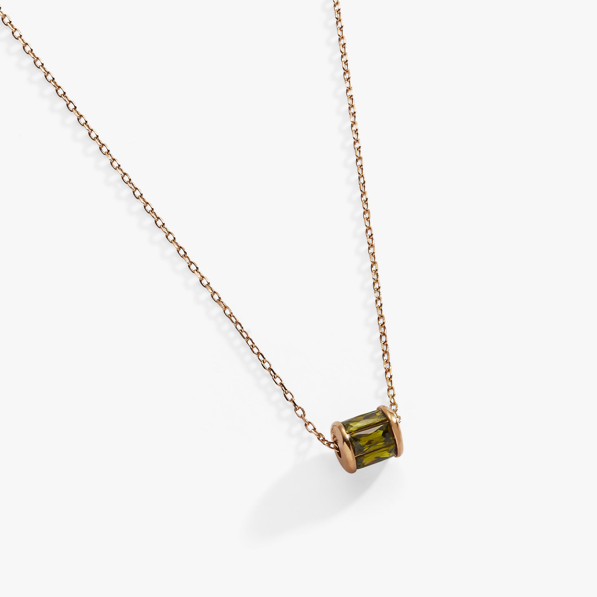 August Birthstone Sterling Silver Pendant Necklace for Women - Elegant Peridot Jewelry Gift for Birthday, Anniversary & Special Occasions