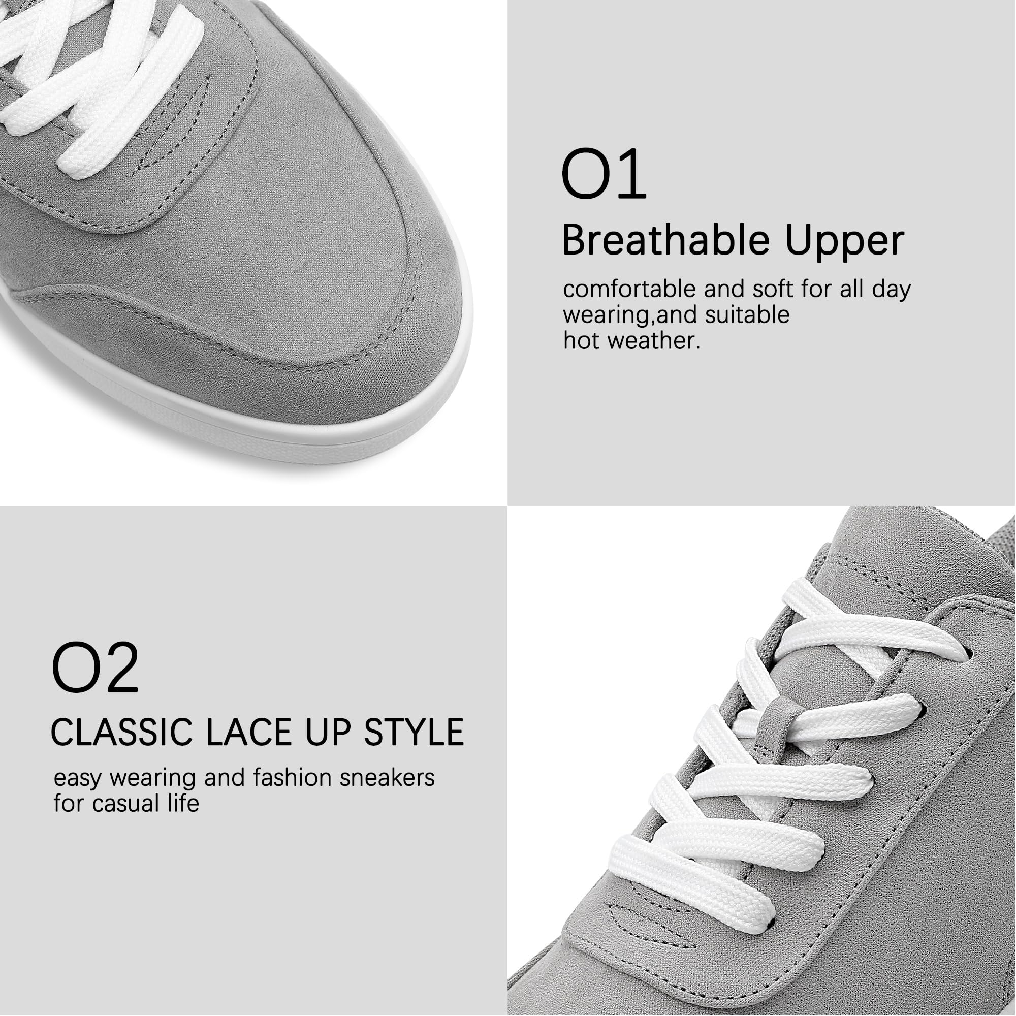 Women's Comfortable Lace-Up Sneakers - Breathable Casual Tennis Shoes for Walking, Running & Gym Workouts | Perfect for Everyday Wear & Outdoor Activities