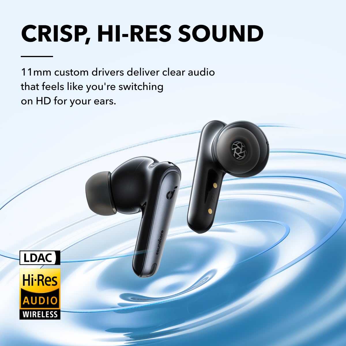 Anker Soundcore Liberty 4 NC Wireless Earbuds with Travel Case - 98.5% Noise Cancelling, Adaptive ANC, Hi-Res Audio, 50H Playtime, Wireless Charging | Perfect for Travel, Workouts & Commuting