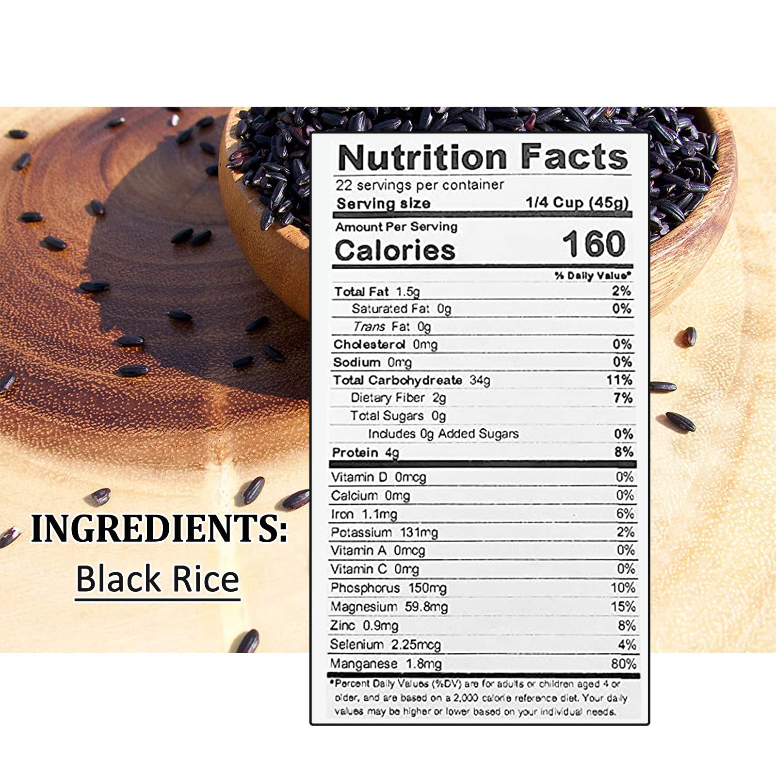 Organic Black Rice - Whole Grain Non-GMO High Fiber Low Sugar 2lb Pack | Healthy White Rice Alternative | Perfect for Buddha Bowls, Stir Fry & Meal Prep