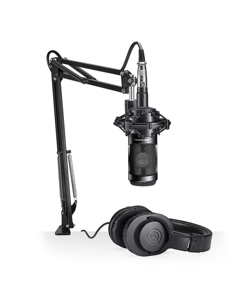 Audio Technica AT2035PK Cardioid Condenser Microphone Kit - Perfect for Streaming, Podcasting & Voice Recording - Home Studio & Professional Use