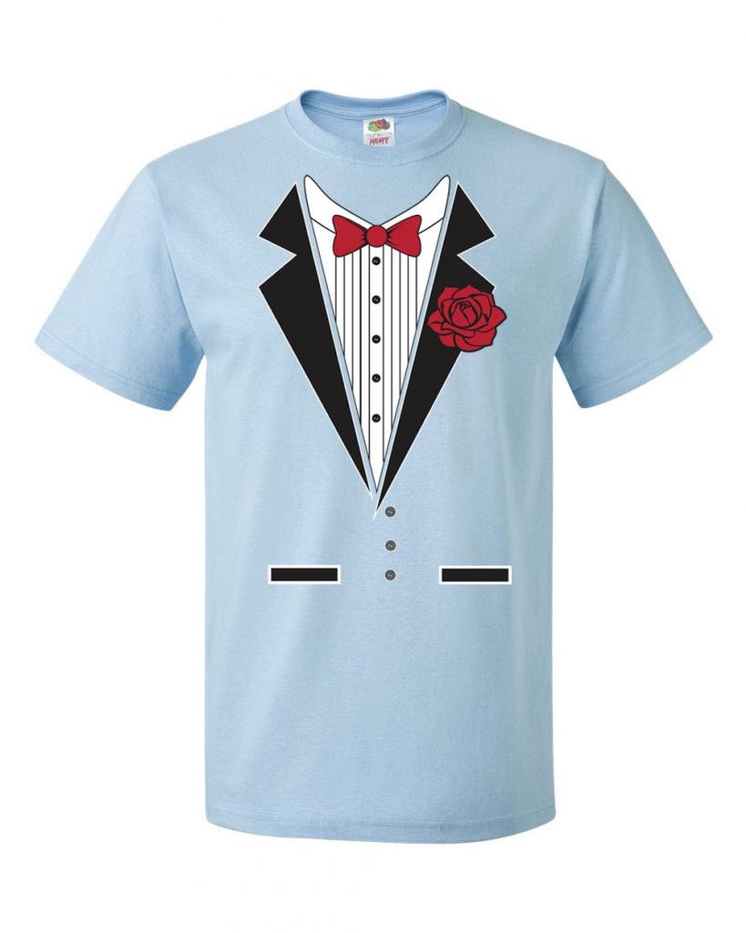 Stylish Tuxedo Rose Print Adult T-Shirt - Trendy Graphic Tee for Men & Women - Perfect for Casual Wear, Parties & Date Nights