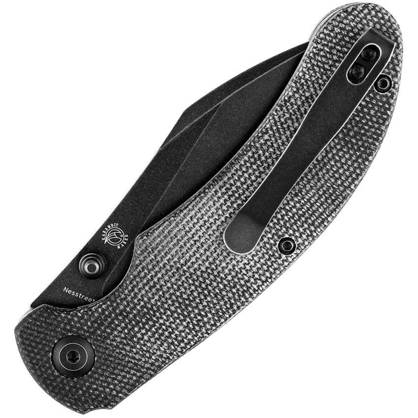 Kansept Nesstreet K1039A2 Folding Pocket Knife - CPM S35VN Steel Blade, Black Micarta Handle - EDC, Camping, Outdoor Survival Gear