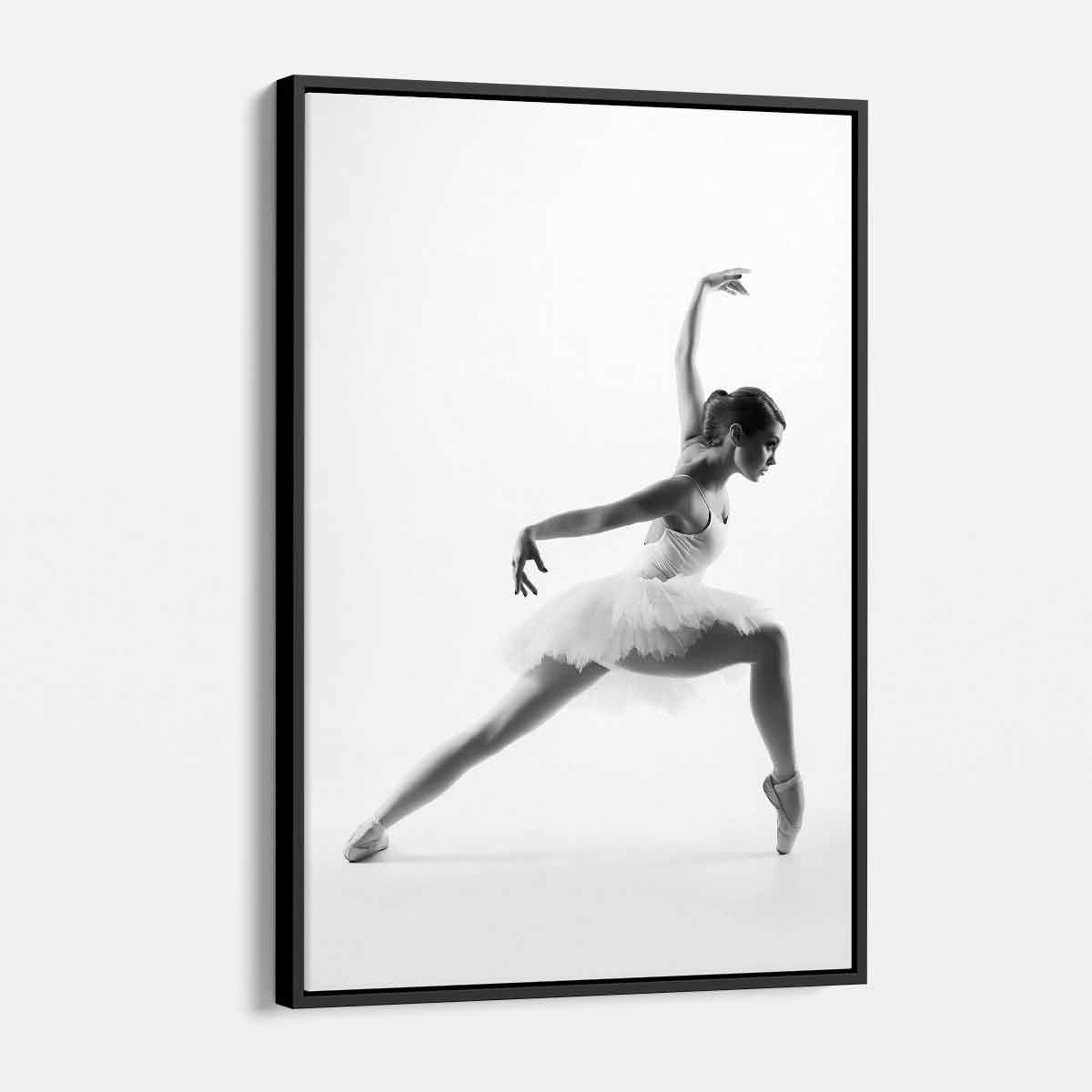 Elegant Black and White Ballet Dancer Wall Art Canvas Print - Home Decor for Living Room, Bedroom & Dance Studio