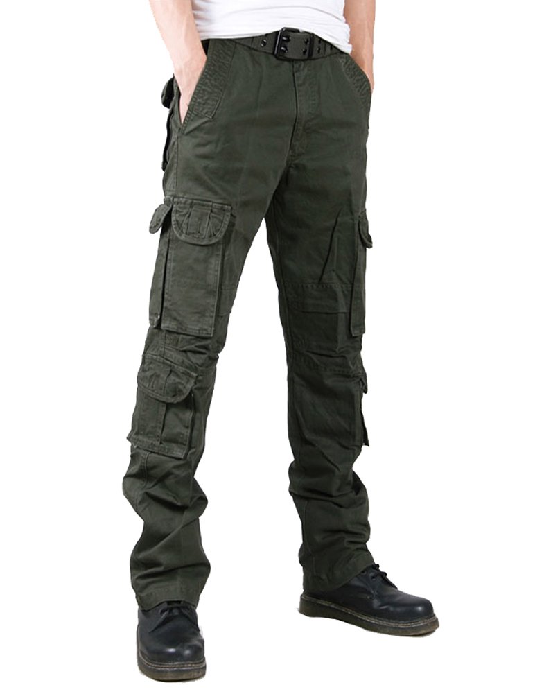 Men's Camo Cargo Pants for Outdoor Hiking & Camping - Tactical Military Style Casual Pants with Multiple Pockets - Perfect for Hunting, Fishing & Adventure Activities