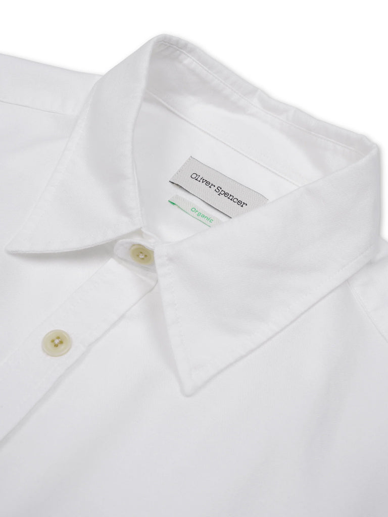 Oliver Spencer Atlanta White Shirt - Premium Cotton Men's Dress Shirt for Business & Casual Wear