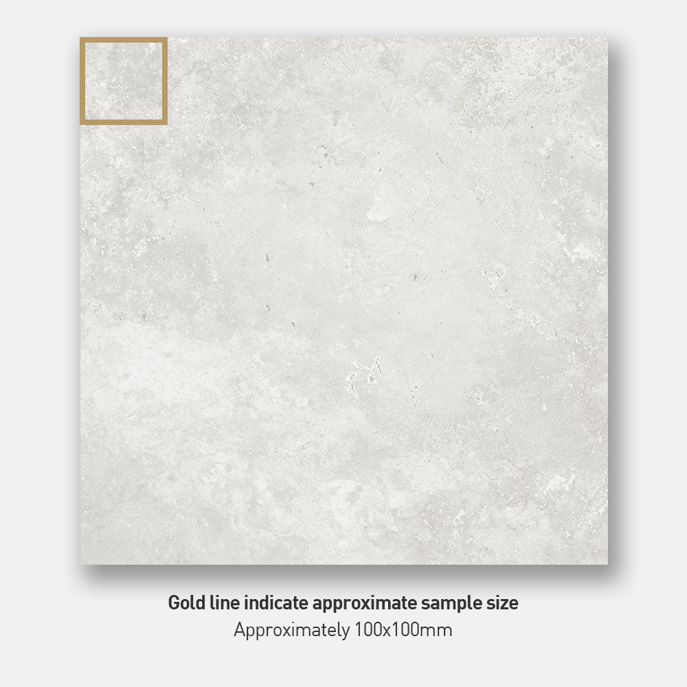 Premium Tivoli White 600x600mm Matte Porcelain Tile - Durable Flooring for Living Room, Kitchen & Bathroom Renovations