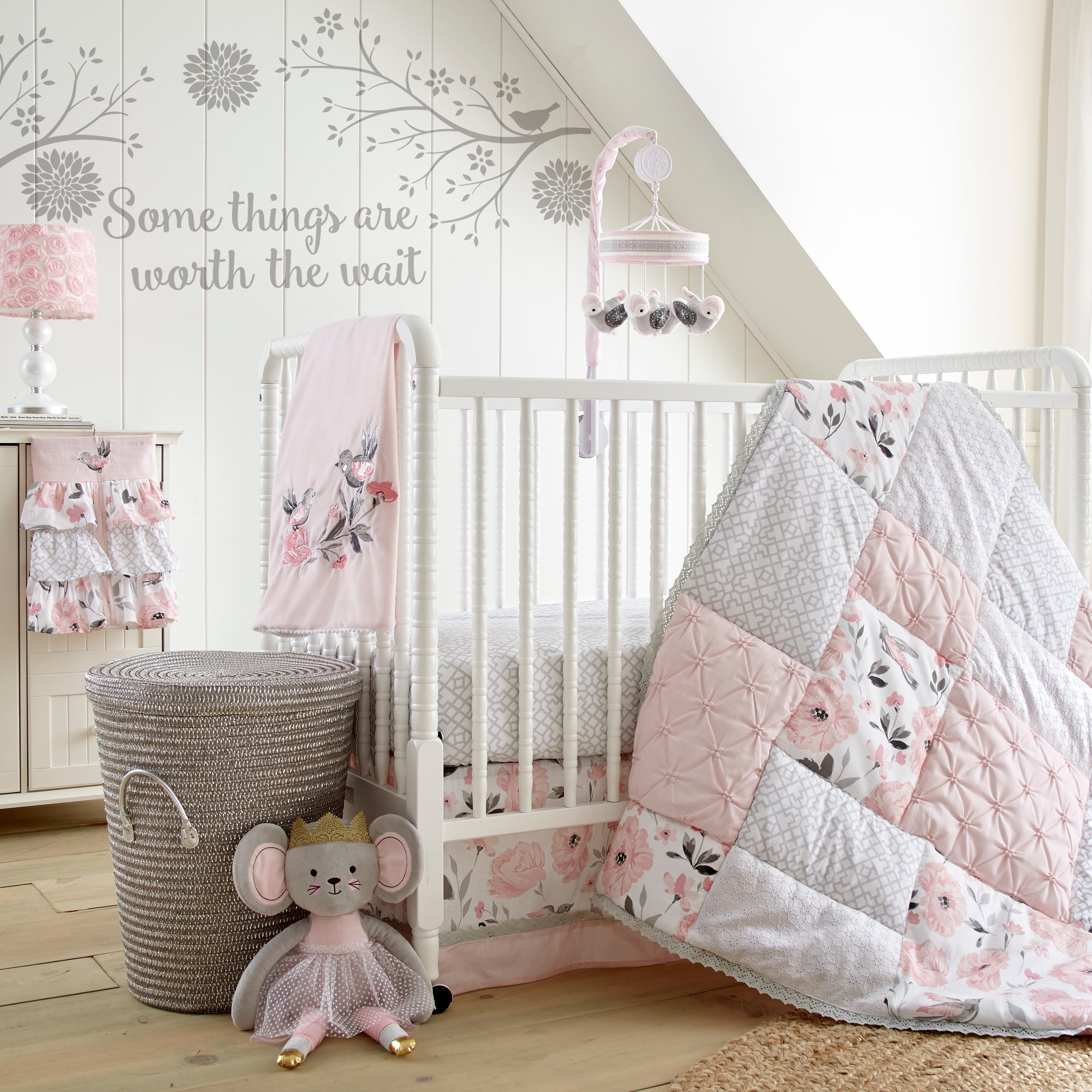 Elise 5-Piece Crib Bedding Set - Soft Baby Crib Sheets, Blanket & Skirt - Nursery Bedding for Boys & Girls - Perfect for Newborns & Toddlers (Use in Nursery, Daycare or Gift)