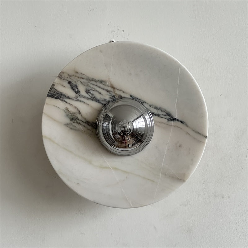Calacatta Marble Wall Sconce Light - Modern Gold Finish Bathroom Vanity Lighting for Bedroom, Hallway & Living Room Decor