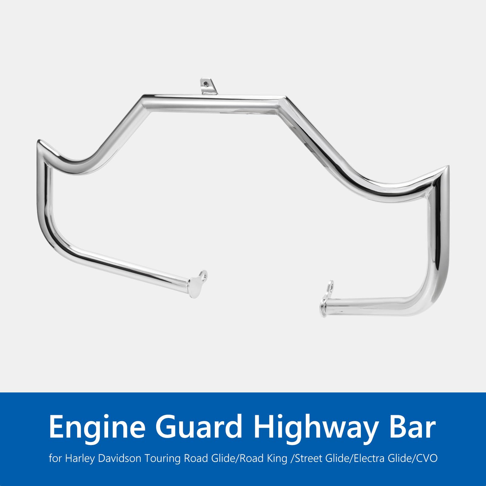 Harley Davidson Touring Crash Bar Engine Guard - Chrome Highway Protection for Road Glide, Road King, Street Glide, Electra Glide & CVO Trike Models | Motorcycle Safety Accessory for Long Rides & Highway Cruising