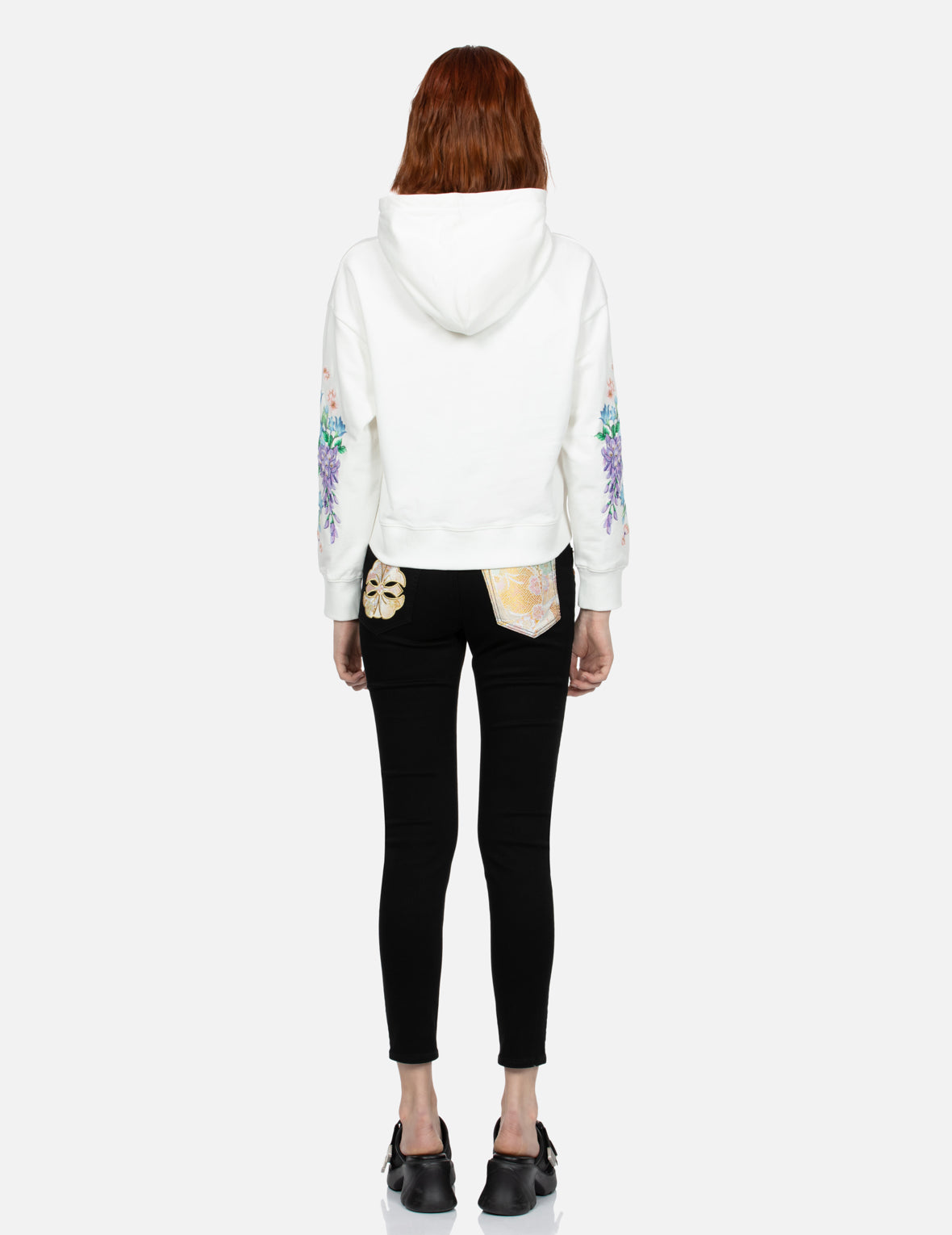 3D Seagull Print & Floral Embroidery Cropped Hoodie for Women - Trendy Streetwear Fashion Top for Spring & Summer Outfits