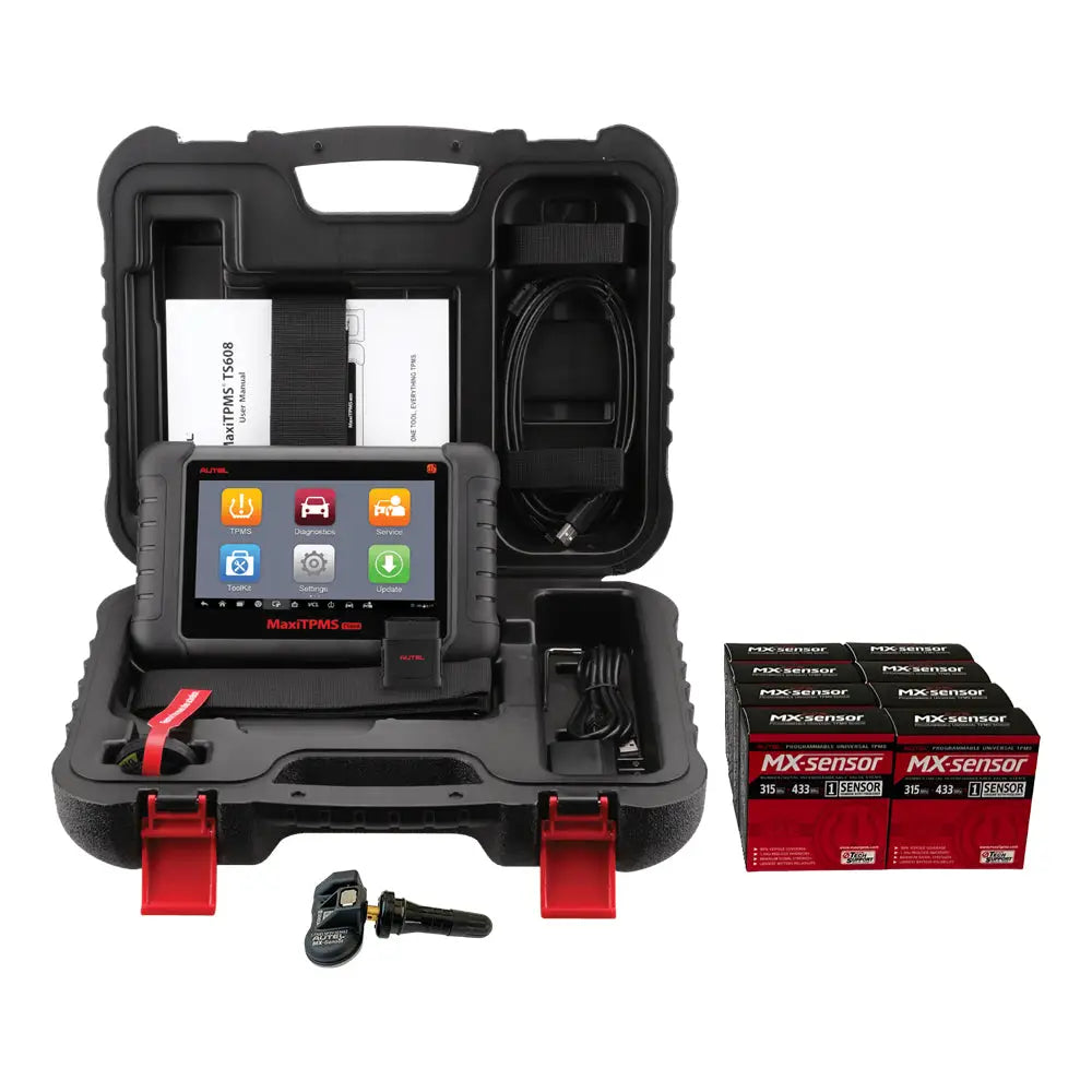 Autel TS608 TPMS Diagnostic Tool with 8 Sensors - Professional Tire Pressure Monitoring System Scanner for Cars & Trucks - Perfect for Auto Shops & DIY Mechanics