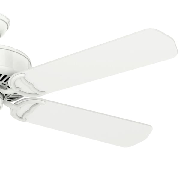 Casablanca Panama DC 54 Inch Ceiling Fan with Remote Control - Snow White Finish - Energy Efficient Quiet Motor - Perfect for Living Room, Bedroom, or Patio