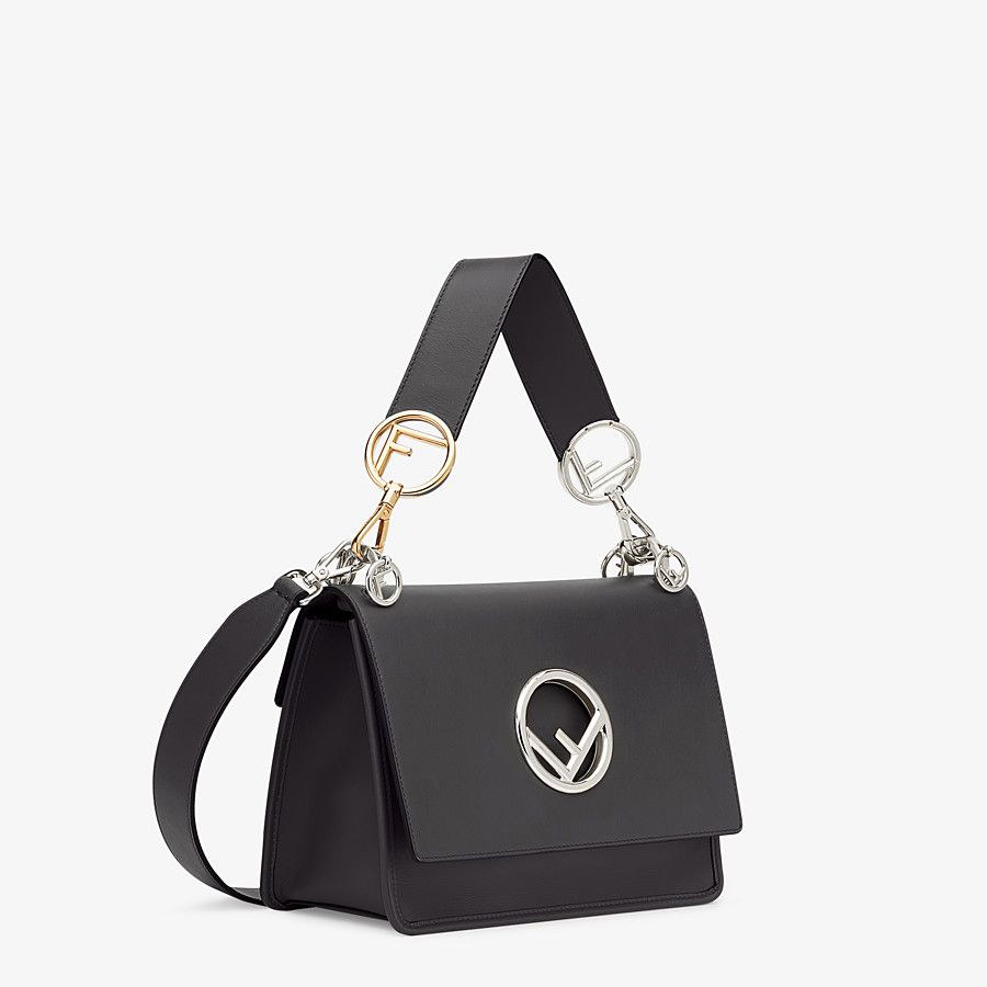 Fendi Kan I F Blue Leather Handbag for Women - Luxury Designer Crossbody Purse for Everyday Use & Special Occasions