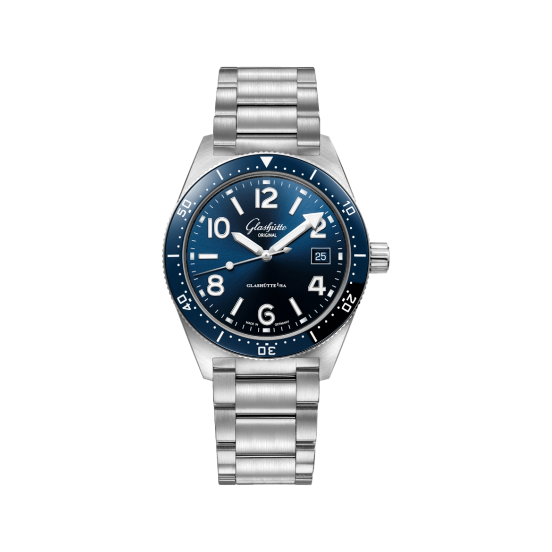 SeaQ Galvanized Blue 39.5mm Stainless Steel Watch with Bracelet - Perfect for Diving, Swimming & Everyday Wear