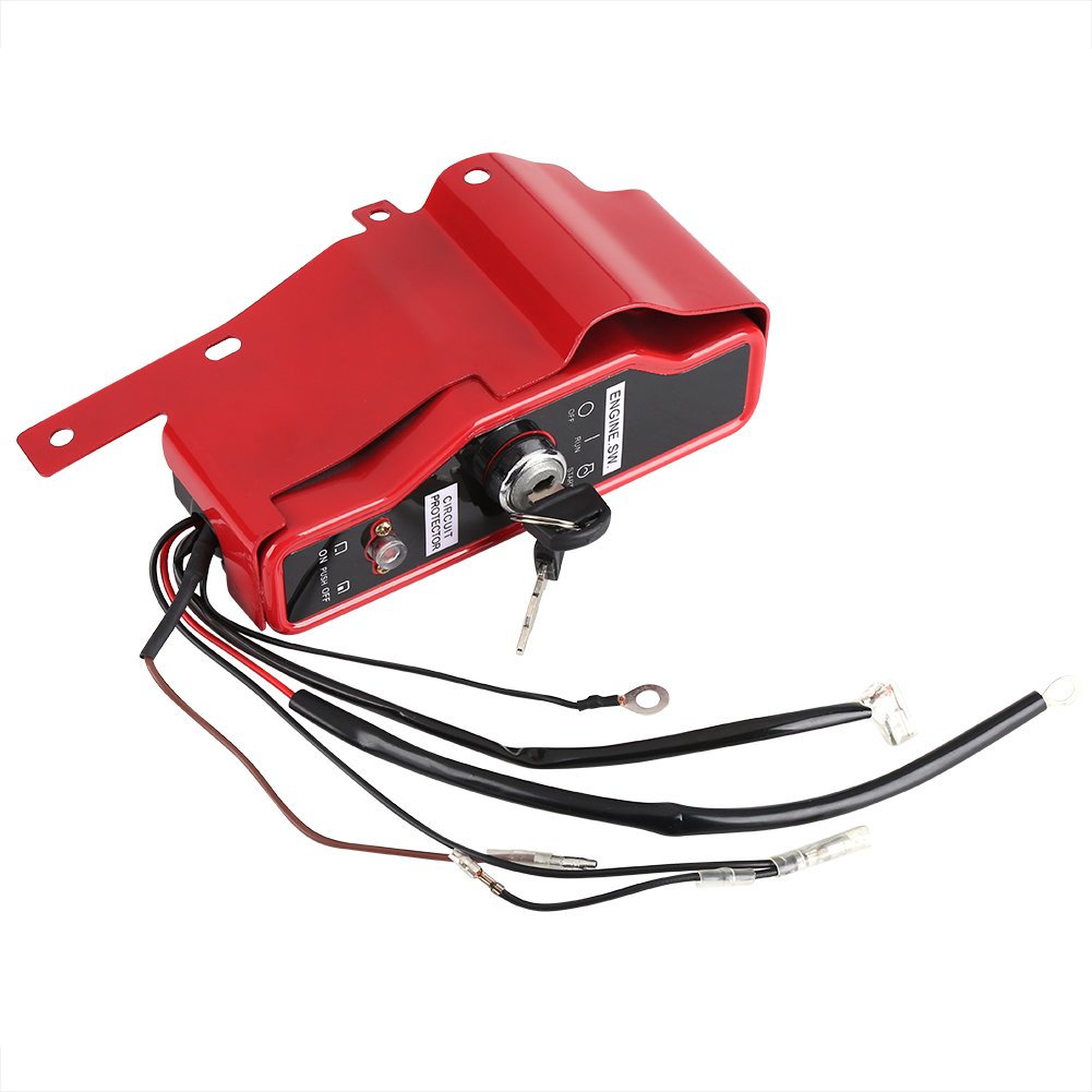 GX340 GX390 Engine Electric Ignition Switch 2 Key Panel Control Box with Keys - On/Off Stop Switch for Small Engines, Lawn Mowers, Generators & Power Equipment