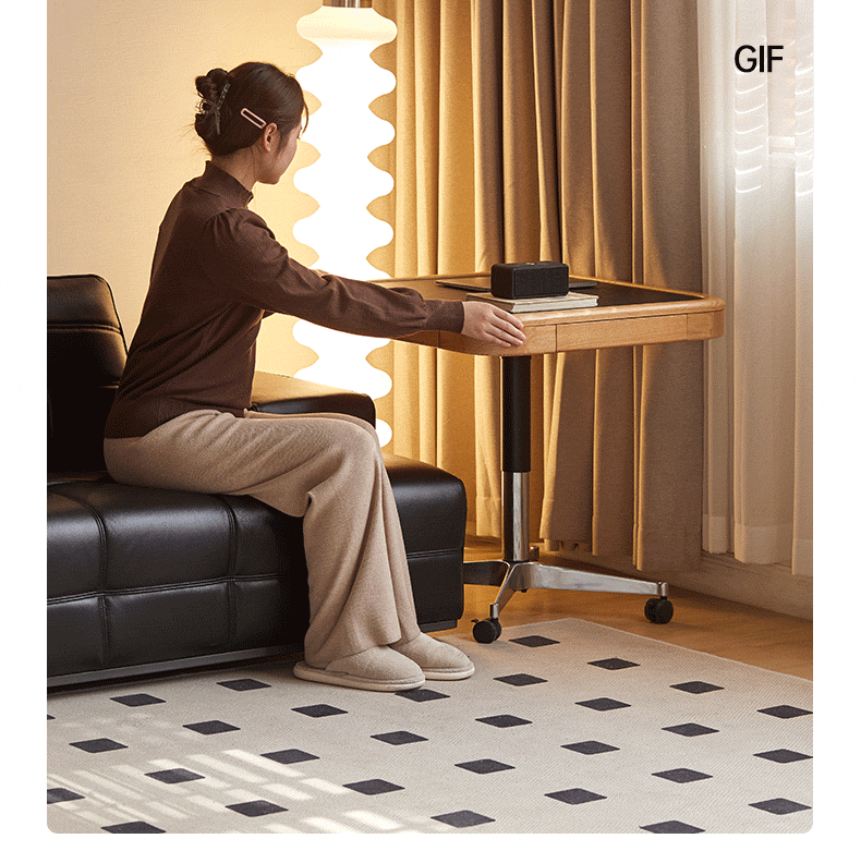Solid Oak Lift-Top Coffee Table with Storage - Modern Square Movable Design for Living Room, Home Office & Small Spaces