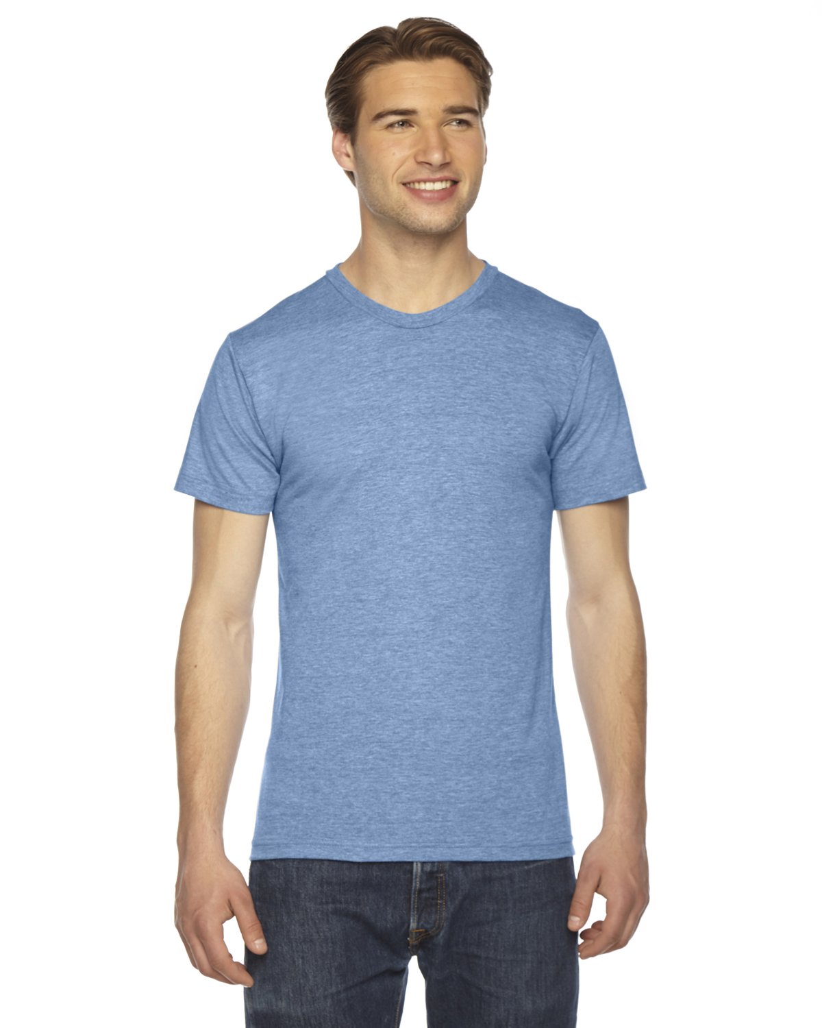 American Apparel Men's Tri-Blend Short Sleeve Track Shirt - Soft Cotton Blend Tee for Casual Wear, Gym & Running | Comfortable Athletic Shirt for Men
