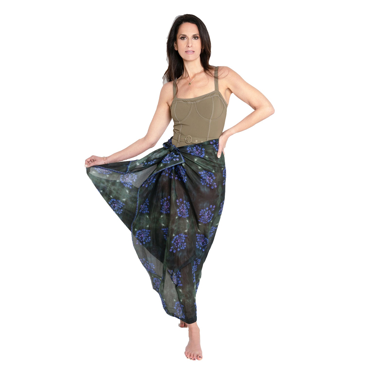 Midnight Glow Silk Cotton Large Scarf - Soft Elegant Womens Fashion Wrap Shawl for Evening Parties, Weddings & Cold Weather Protection