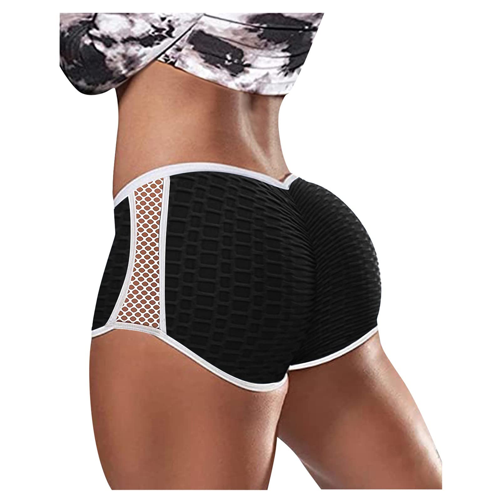 Anewoneson Women's Booty Scrunch Shorts - High Waisted Butt Lifting Workout Shorts for Yoga, Running & Gym - Perfect for Fitness, Lounge & Casual Wear