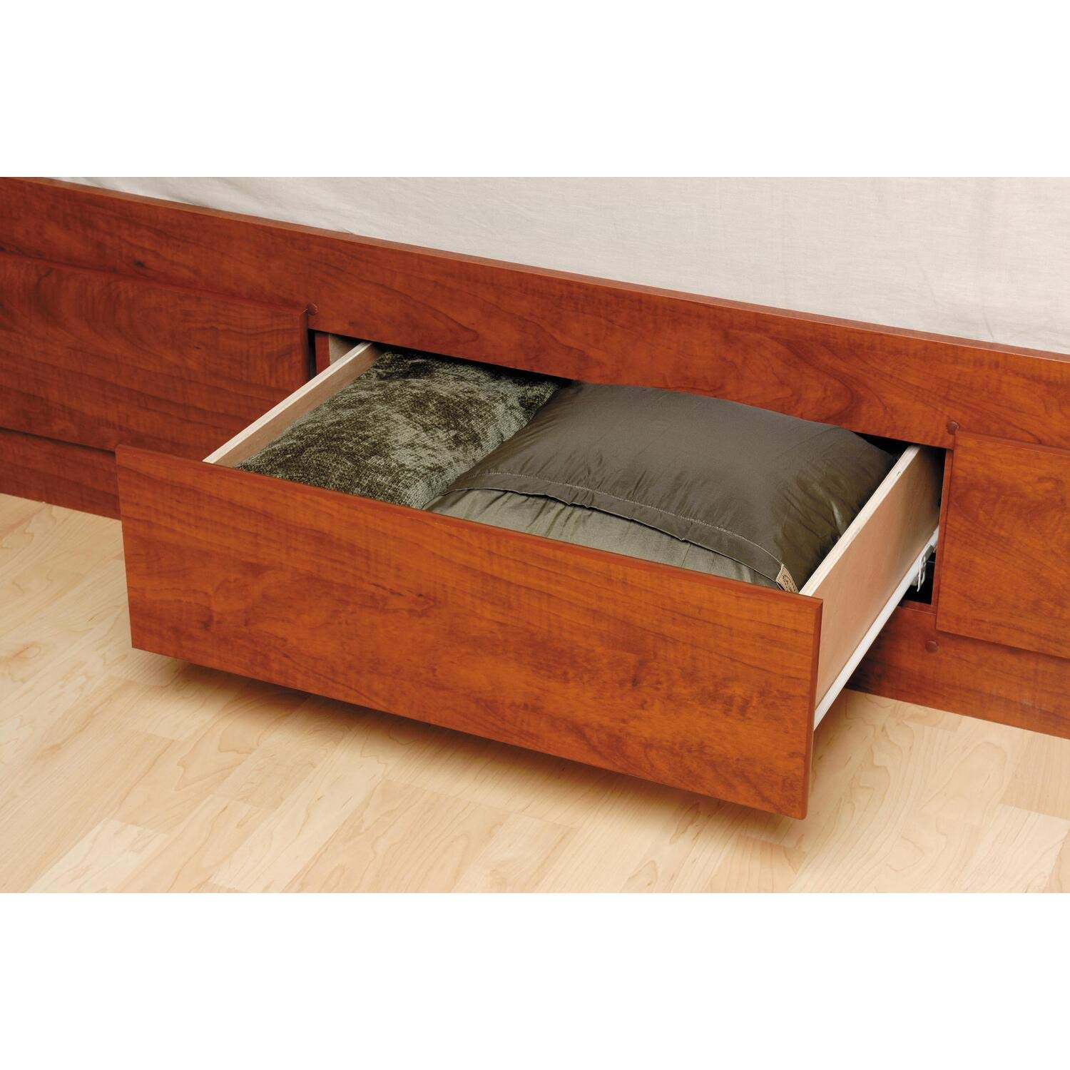 Prepac Mate's Queen 6-Drawer Minimalist Platform Storage Bed Frame - Modern Black Bedroom Furniture with Underbed Drawers (81.5