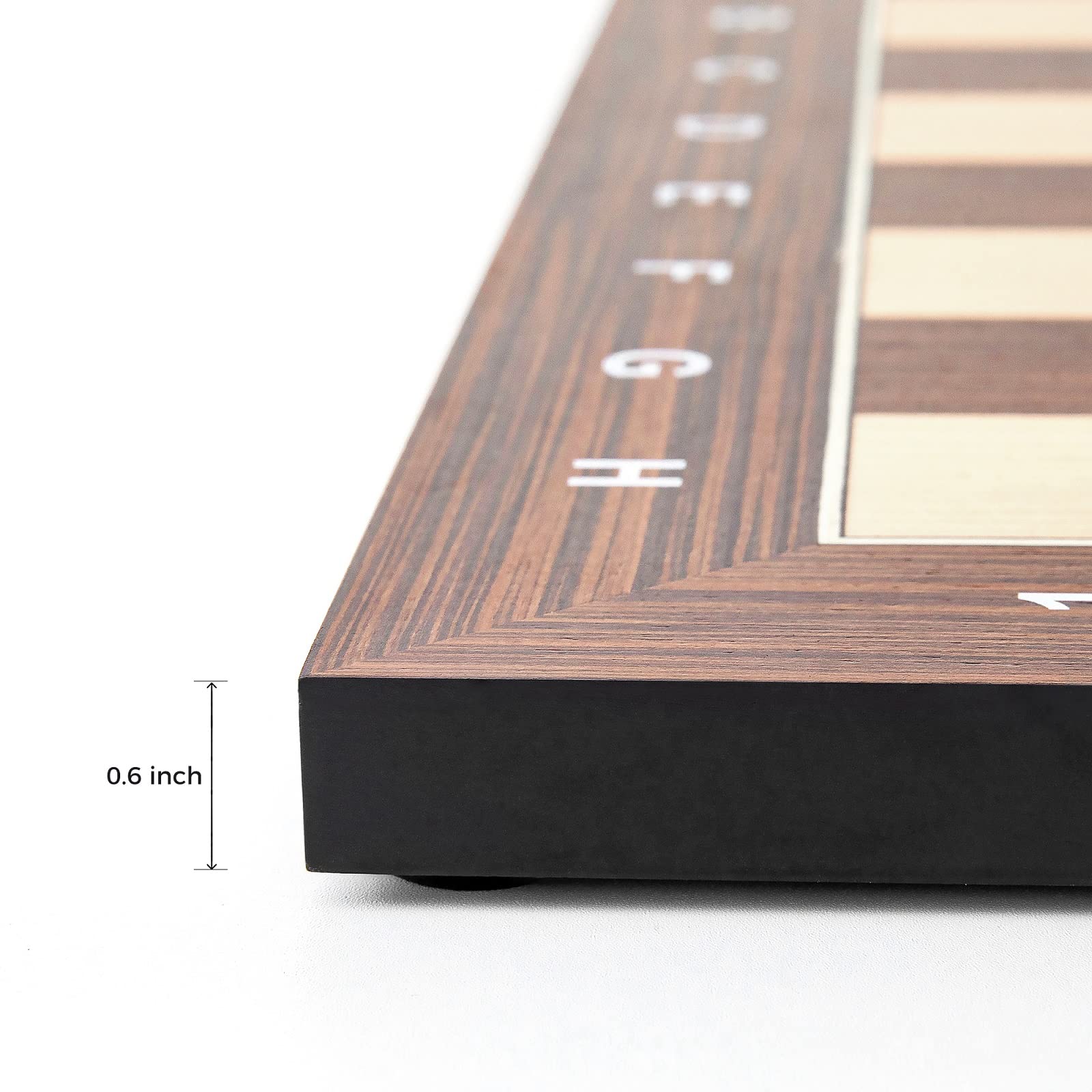 Woodronic 21-Inch Professional Tournament Chess Board with 2.25-Inch Squares - Premium Wooden Chess Set for Adults - Perfect Gift for Chess Players & Enthusiasts - Great for Home, Office, or Chess Club Games