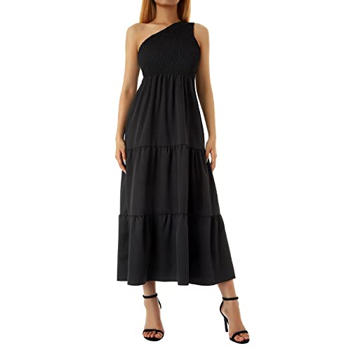 One Shoulder Black