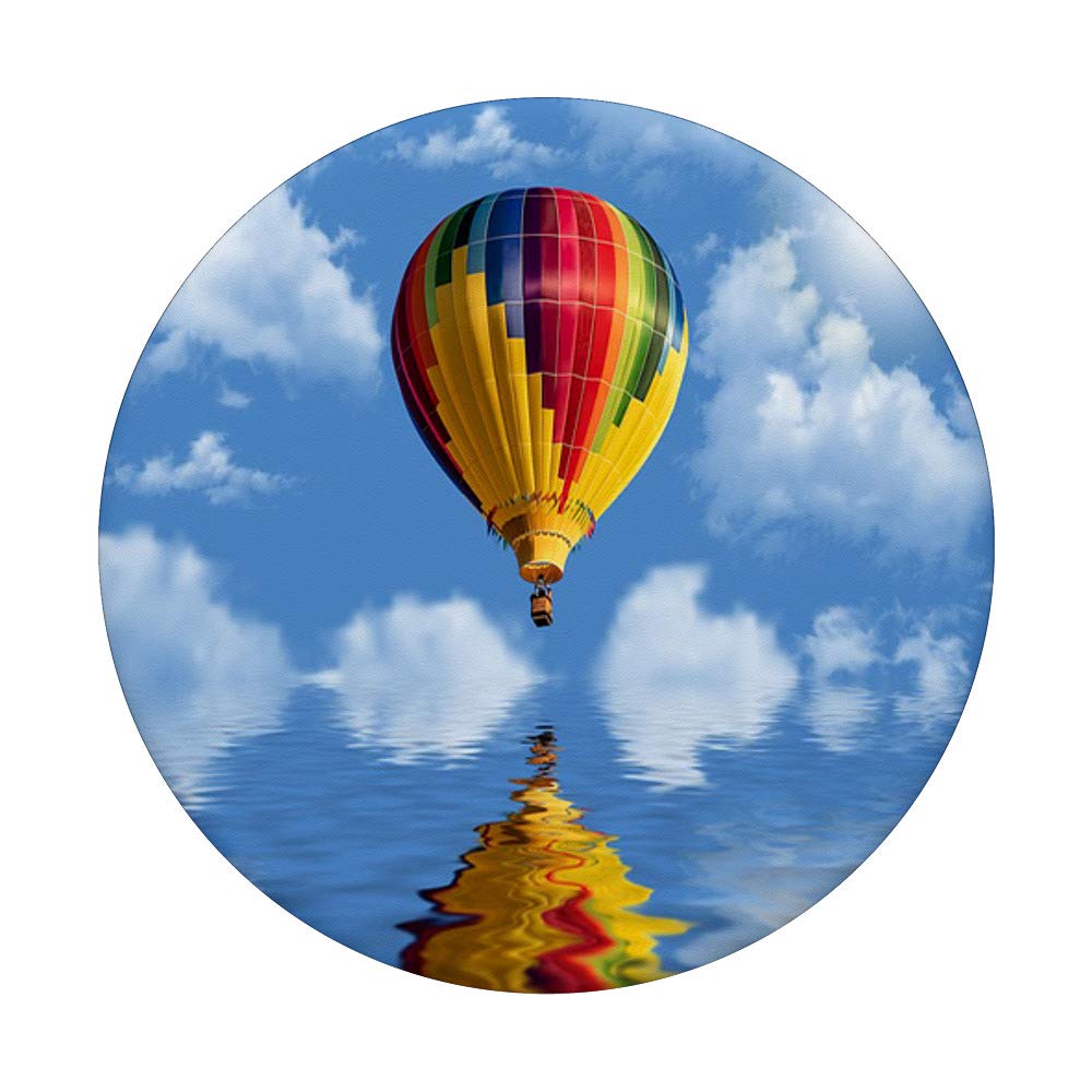 Hot Air Balloon Wall Art - Sky High Dreams Reflection Painting for Home & Office Decor