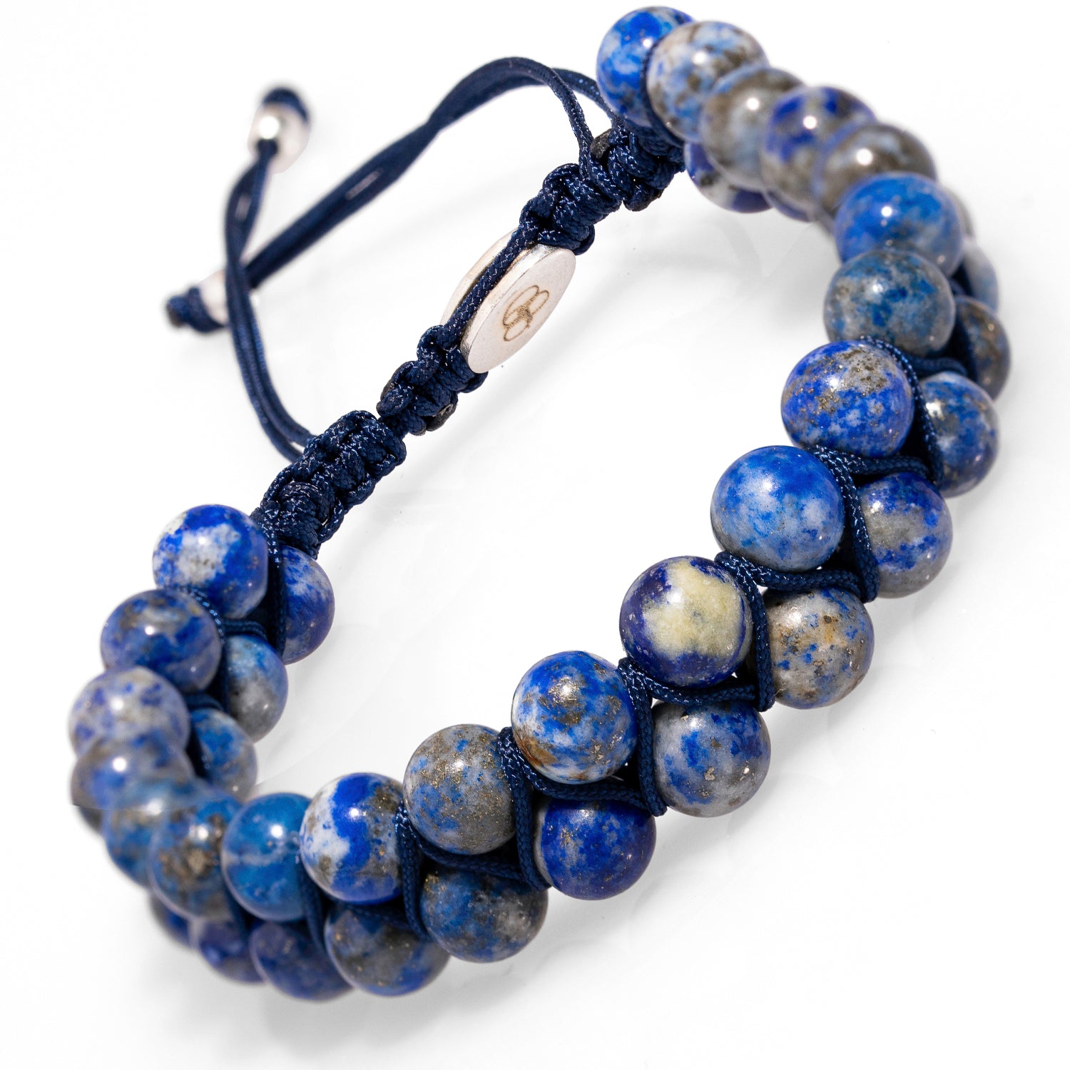 Lapis Lazuli Stone Two Row Beaded Woven Bracelet for Women - Handmade Bohemian Jewelry for Meditation, Yoga & Spiritual Healing