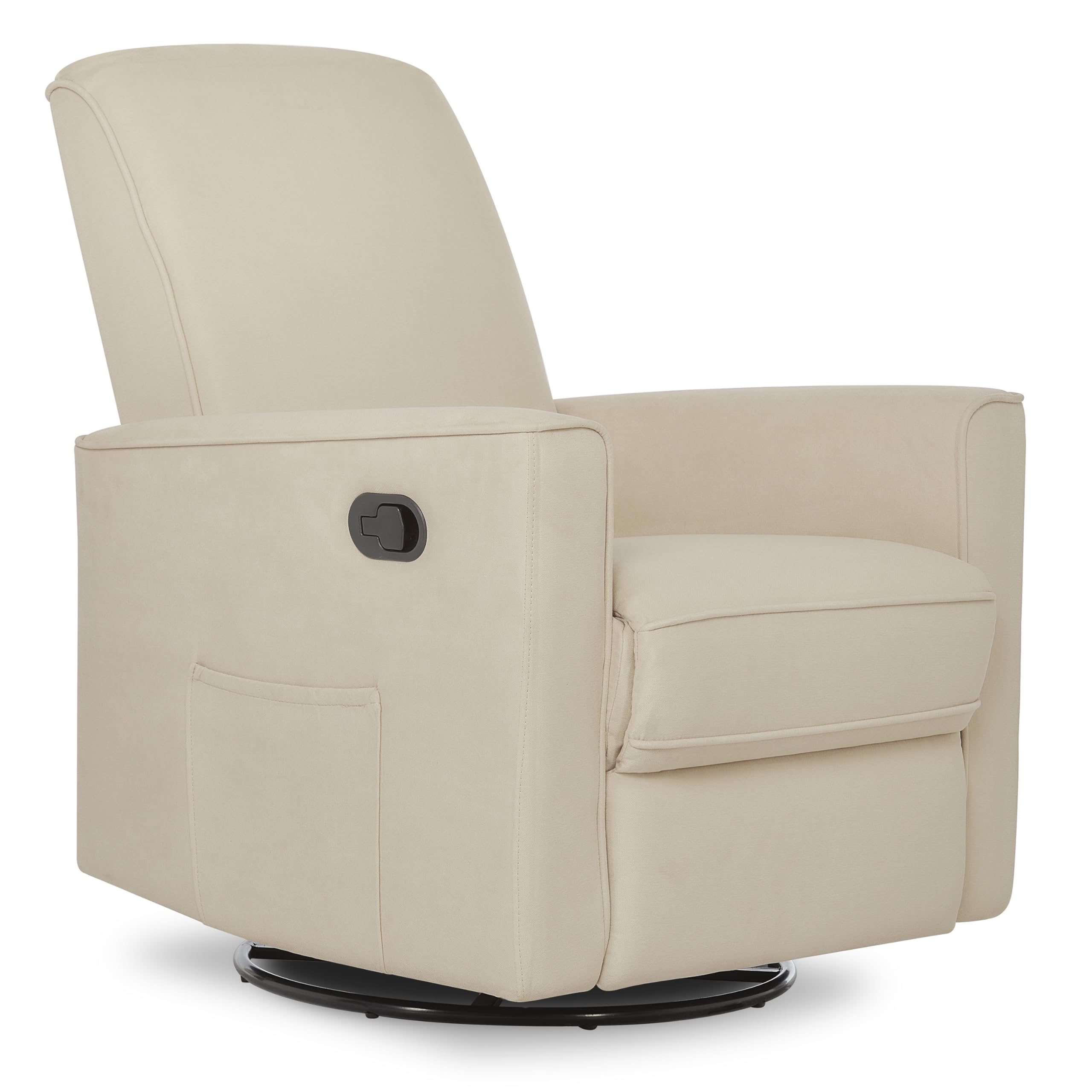 Evolur Raleigh Upholstered Nursery Glider Chair - Plush Swivel Rocker Recliner with Tool-Free Assembly, Easy to Clean & Eco-Friendly Design | Perfect for Breastfeeding, Baby Nursery & Relaxation