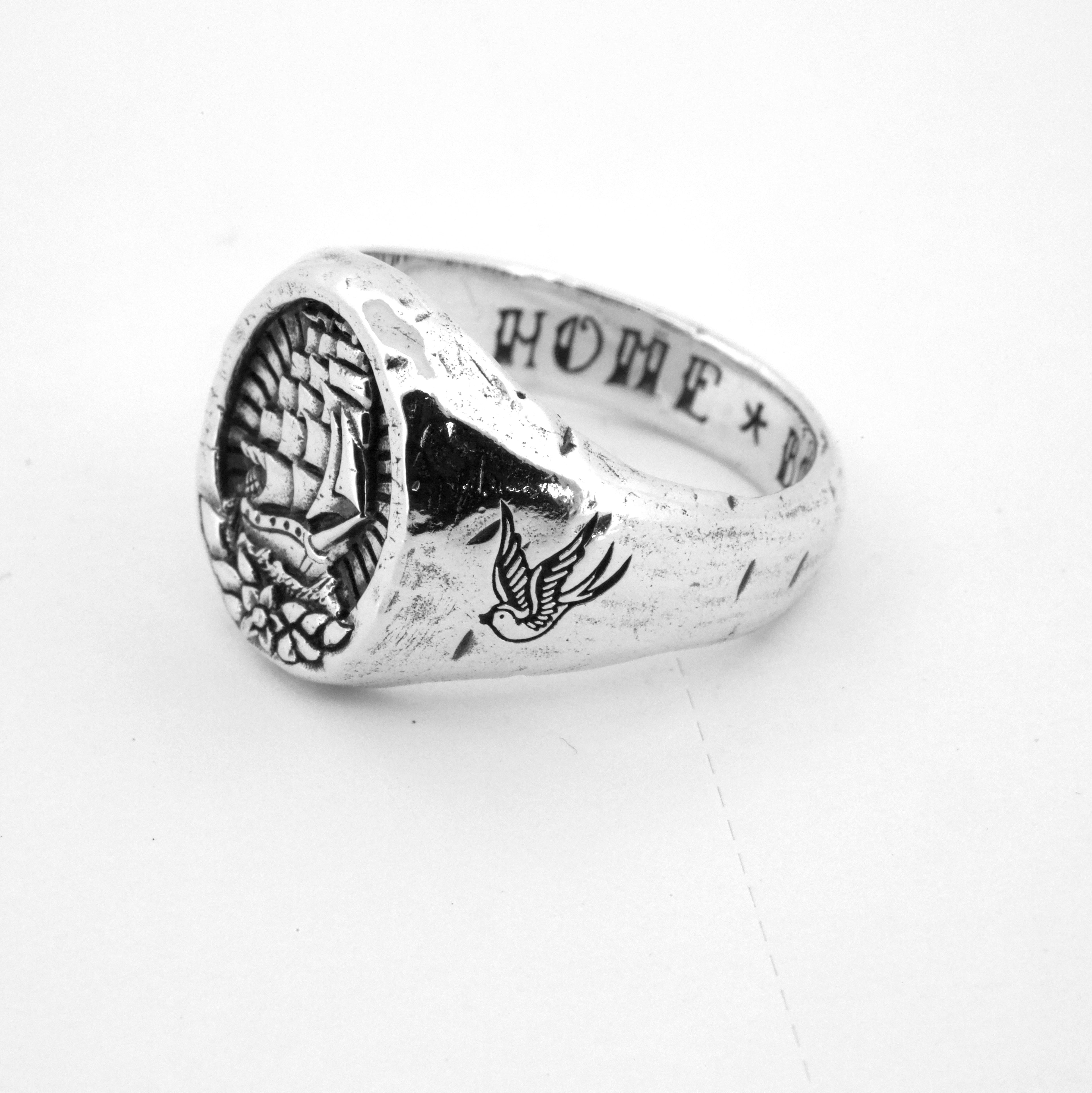 Homebound Signet Ring - Elegant Personalized Jewelry for Women & Men - Perfect for Engagements, Weddings & Special Occasions