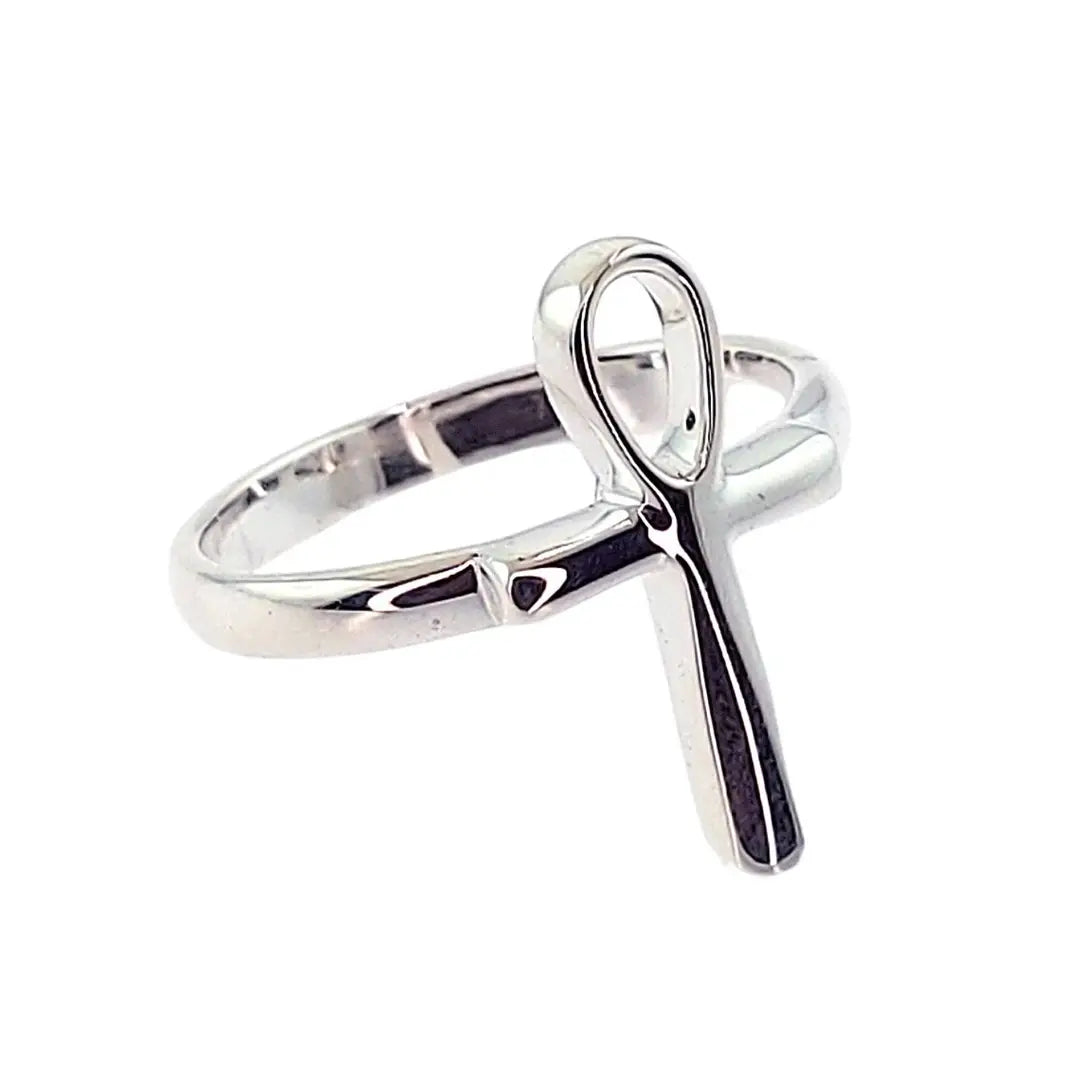 Sterling Silver Ankh Ring - Ancient Egyptian Symbol Jewelry for Women & Men - Perfect for Gifts, Spiritual Protection & Boho Fashion