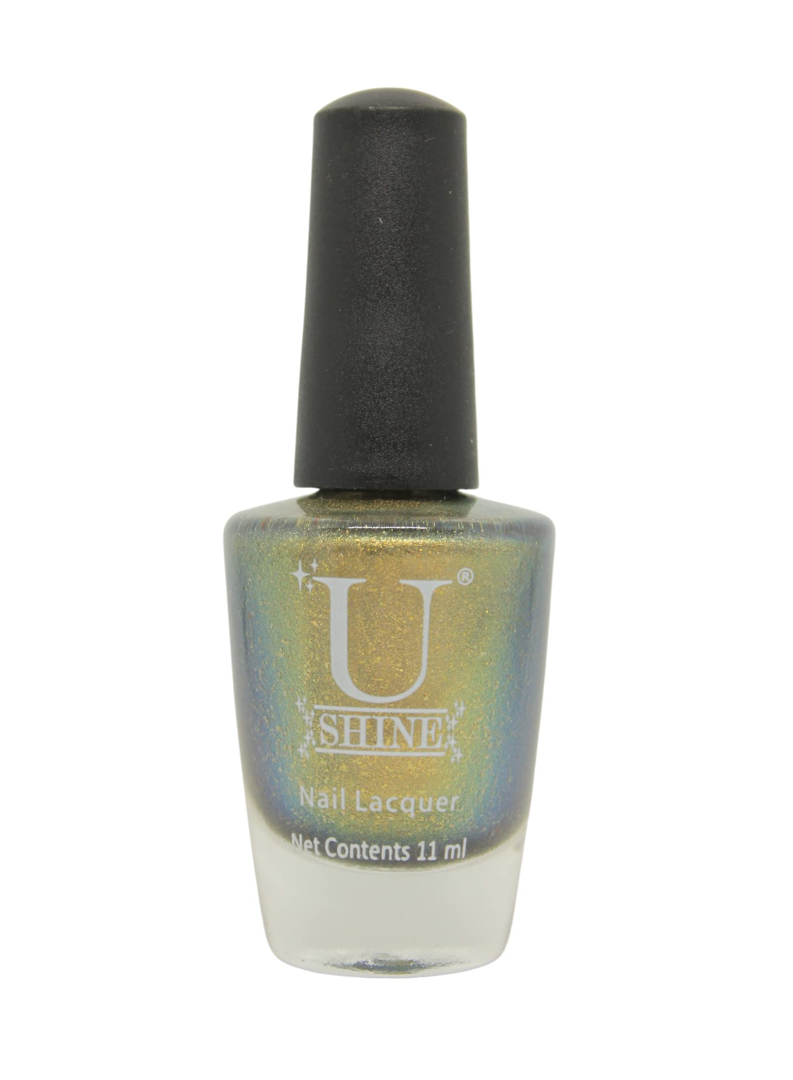 U Shine Gold Foil Metallic Nail Polish - Vegan, Non-Toxic, No Parabens, Long-Lasting & Chip-Resistant (11ml) | Perfect for Parties, Weddings & Special Occasions