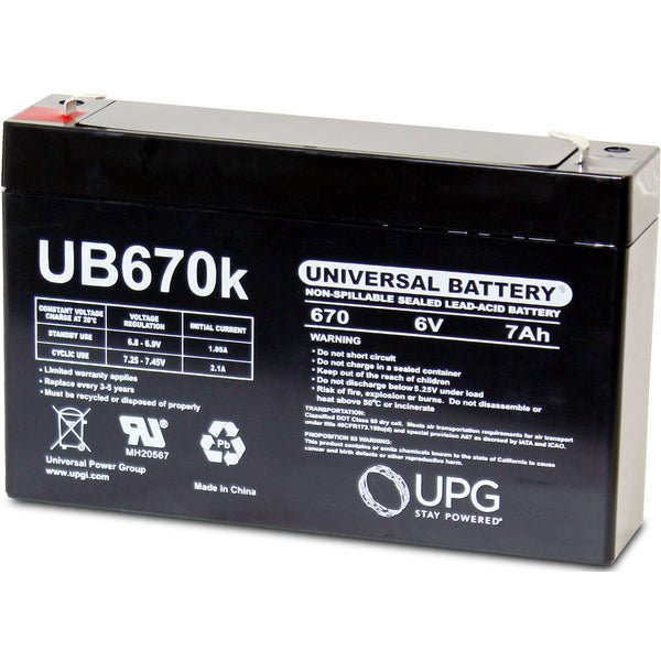 BW 6V 7Ah Sealed Lead Acid Battery - Rechargeable SLA Battery for Emergency Lights, Security Systems & UPS Backup Power
