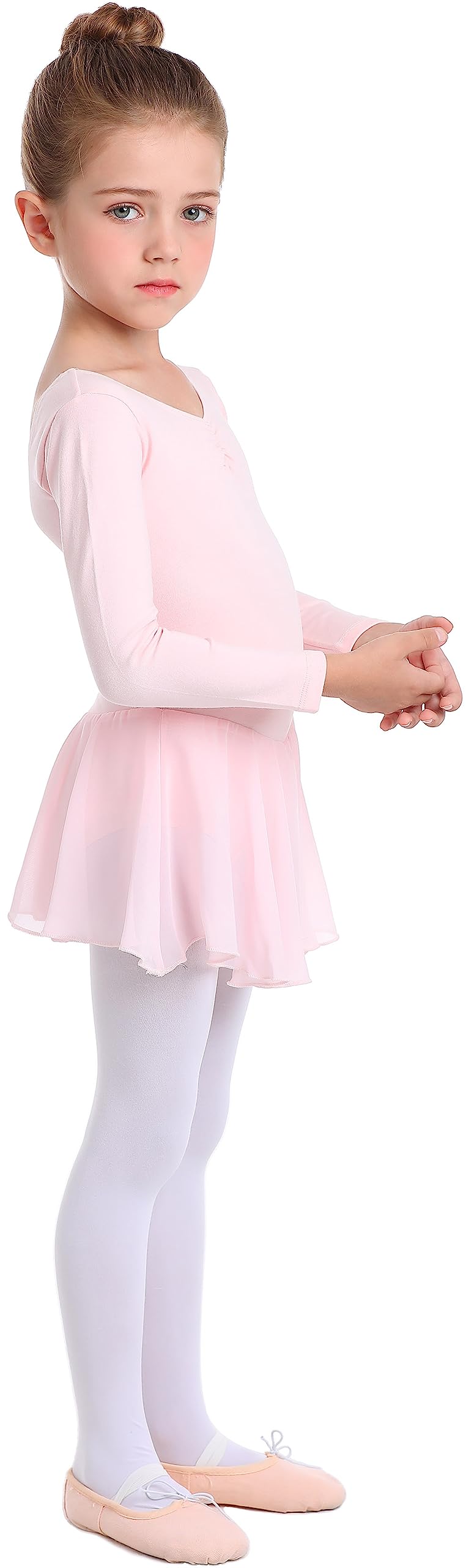 **MdnMd Girls Ballet Leotard with Skirt – Toddler Dance Outfit, Gymnastic Ballerina Dress, Classic Short Sleeve – Perfect for Dance Class, Recitals & Performance**