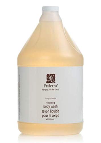 ProTerra Honey & Vanilla Body Wash - 1 Gallon Bulk Size | Natural Moisturizing Shower Gel for Dry Skin | Perfect for Spas, Gyms & Family Use