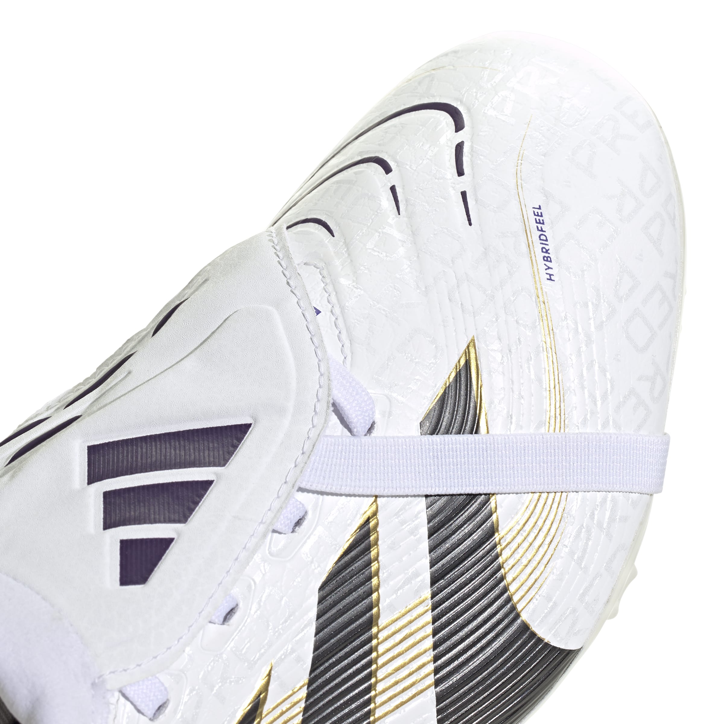 Adidas Predator League FG Soccer Cleats for Men - White/Core Black/Gold Metallic Football Shoes with Fold-Over Tongue | Perfect for Competitive Matches & Training Sessions