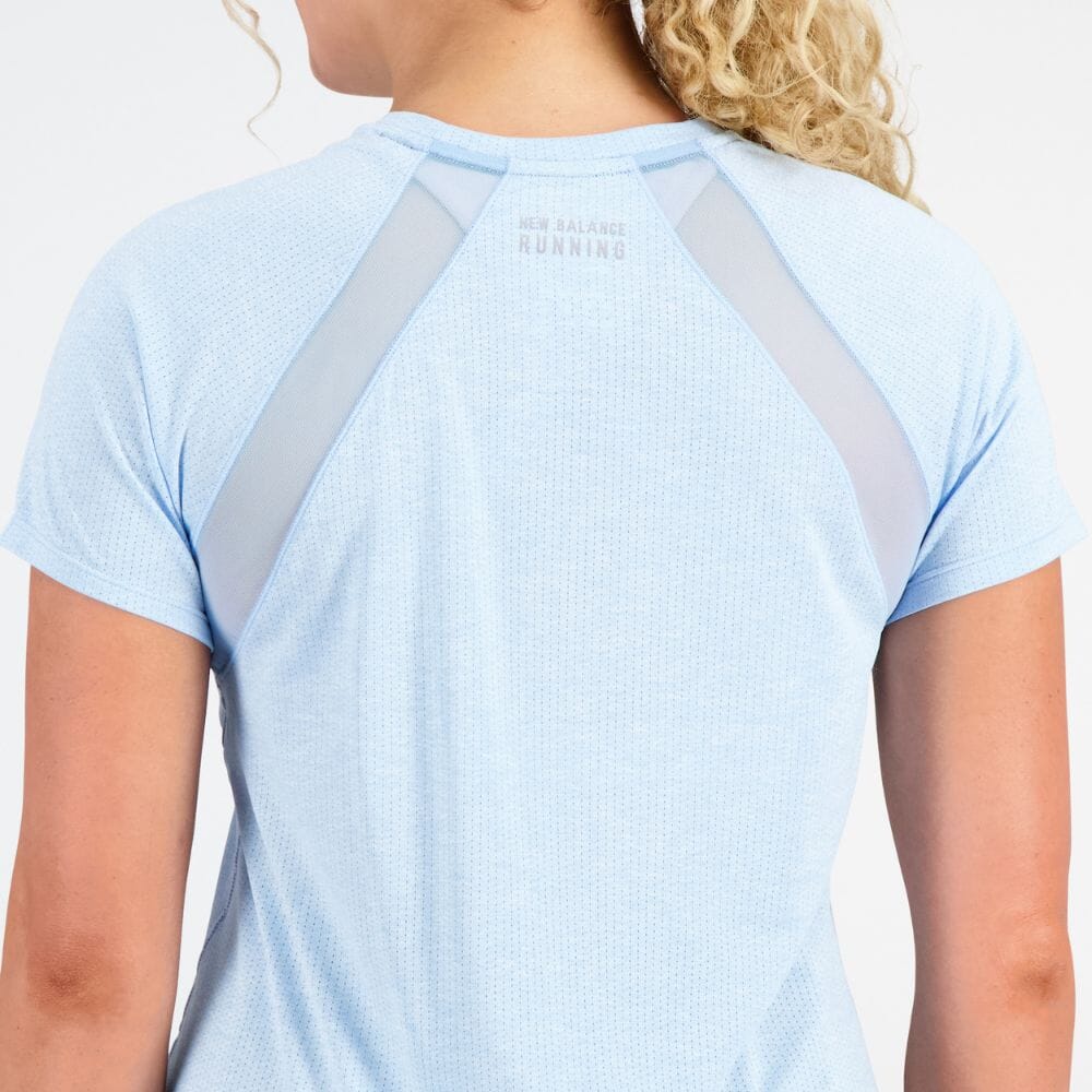 New Balance Women's ICEx Impact Run Short Sleeve Running Shirt - Moisture-Wicking & Breathable for Workouts, Jogging, and Outdoor Activities