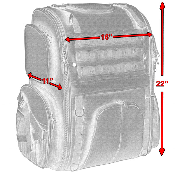 Molly Sissy Bar Bag - Motorcycle Saddlebag for Harley, Cruiser, Chopper - Waterproof & Durable Storage for Road Trips & Daily Commute