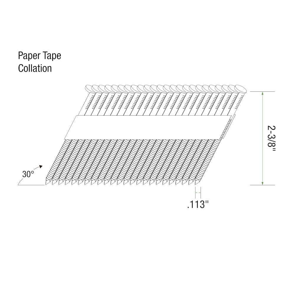 Grip Rite GRP8RH1 30° Offset Round Head Framing Nails 2-3/8